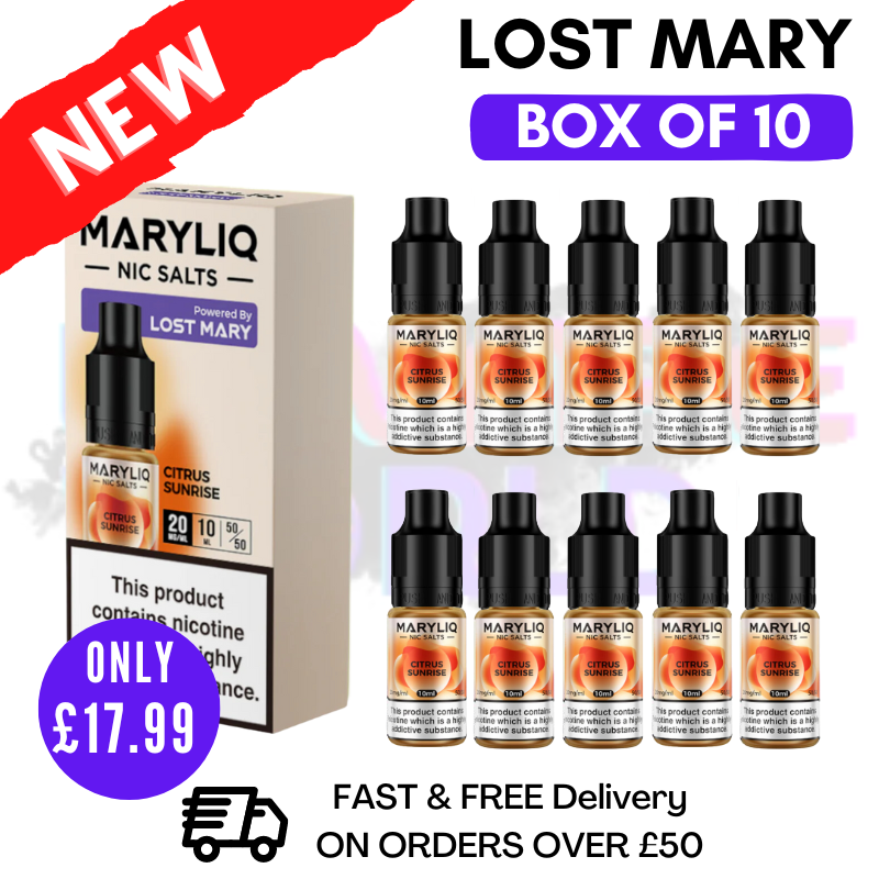 Citrus Sunrise MaryLiq Nic Salt BOX OF 10 - 17.99 Citrus Sunrise MaryLiq Nic Salt BOX OF 10 - 17.99