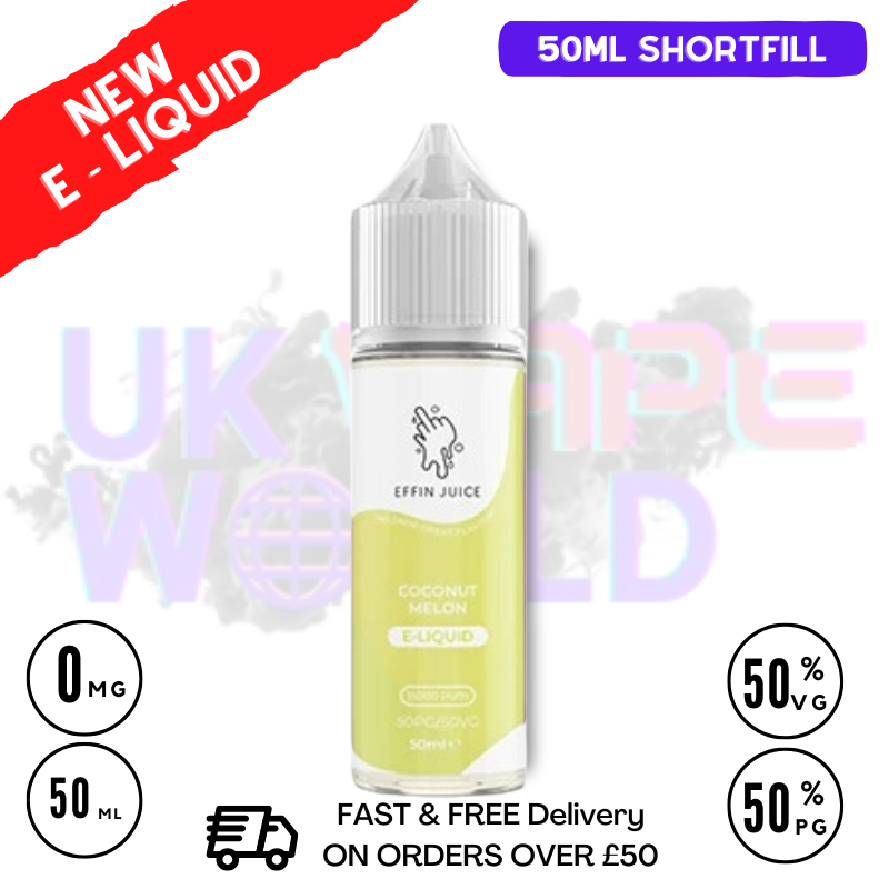 Coconut Melon EFFIN Juice 50ML Shortfill Eliquid - ONLY 4.00