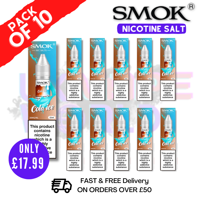 Cola Ice Smok Nic Salt E Liquid BOX OF 10