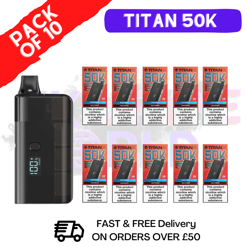 Cola Freeze Titan X 50000 Puff Pod Kit Box Of 10 - ukvapeworld