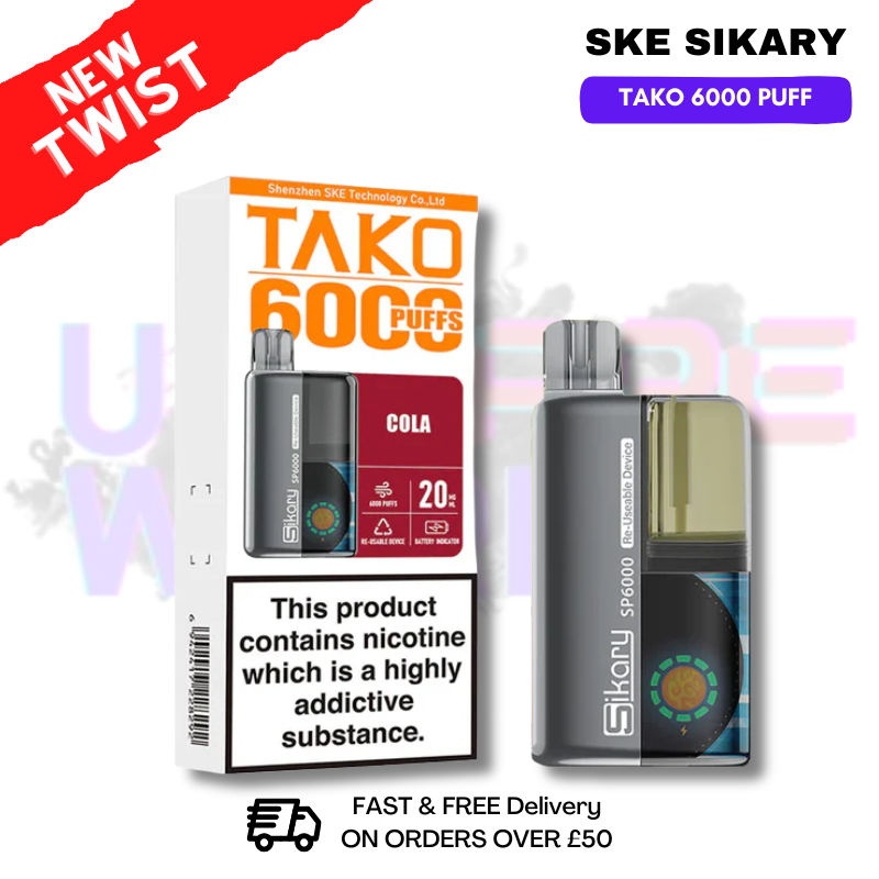 Cola SKE SIKARY 6000 PUFF 6K Prefilled Kit Cola SKE SIKARY 6000 PUFF 6K Prefilled Kit