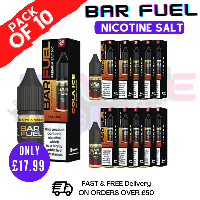 Shop Cola ice Bar Fuel Nic Salt BOX OF 10 - UK Vape World