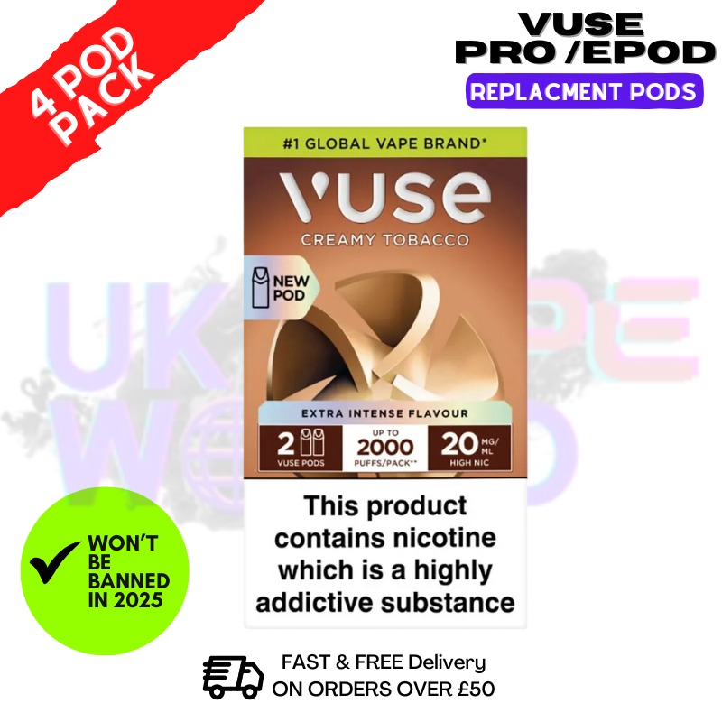 Tobacco Cream Vuse Pro Replacement Pod EPod Tobacco Cream Vuse Pro Replacement Pod EPod