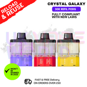 Shop Crystal Galaxy 30K Replacemen Pods Refils - £6.99 - UK Vape World