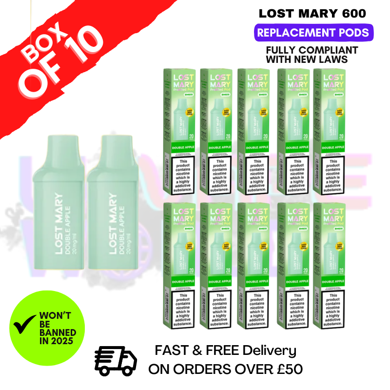 Double Apple Lost Mary 600 Puff Box OF 10 Disposable Bulk Cheap Double Apple Lost Mary 600 Puff Box OF 10 Disposable Bulk Cheap