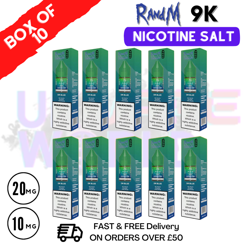 Shop Dr Blue RandM 9000 Tornado Nic Salt Pack / Box of 10 - £16.99 - UK Vape World