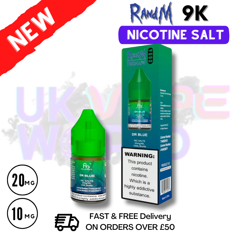 Dr Blue RandM Tornado 9000 Nic Salt 10ml eLiquid