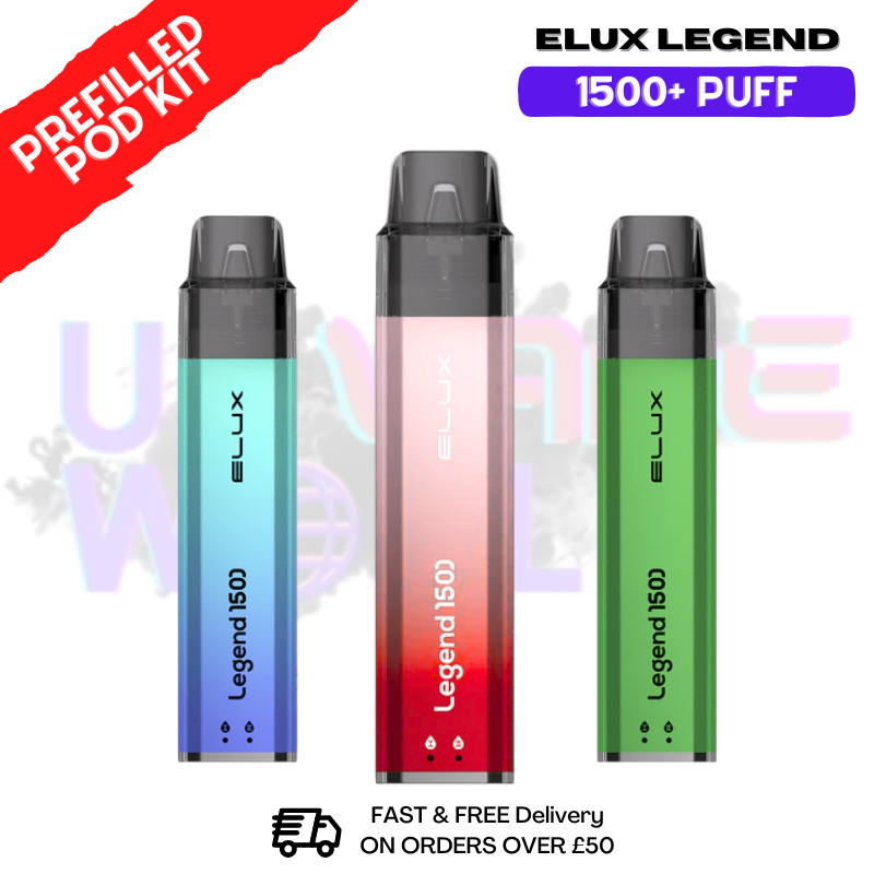 ELUX LEGEND 1500+ Puff Prefilled Pod Kit - ONLY 6.99 ELUX LEGEND 1500+ Puff Prefilled Pod Kit - ONLY 6.99
