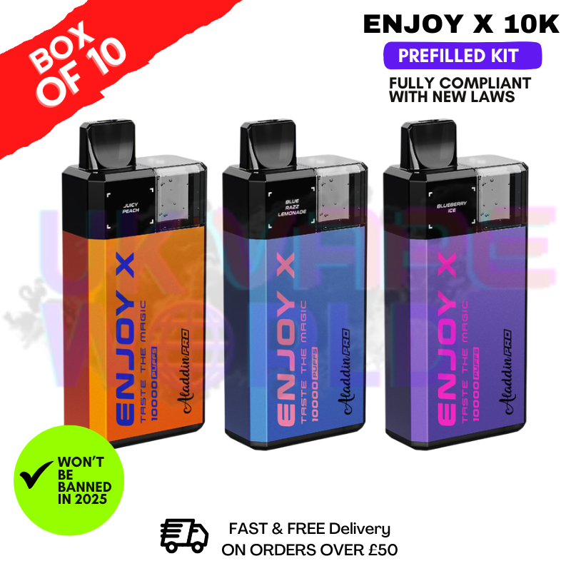 Enjox X 10K Puff Prefilled Pod Kits Box Of 10