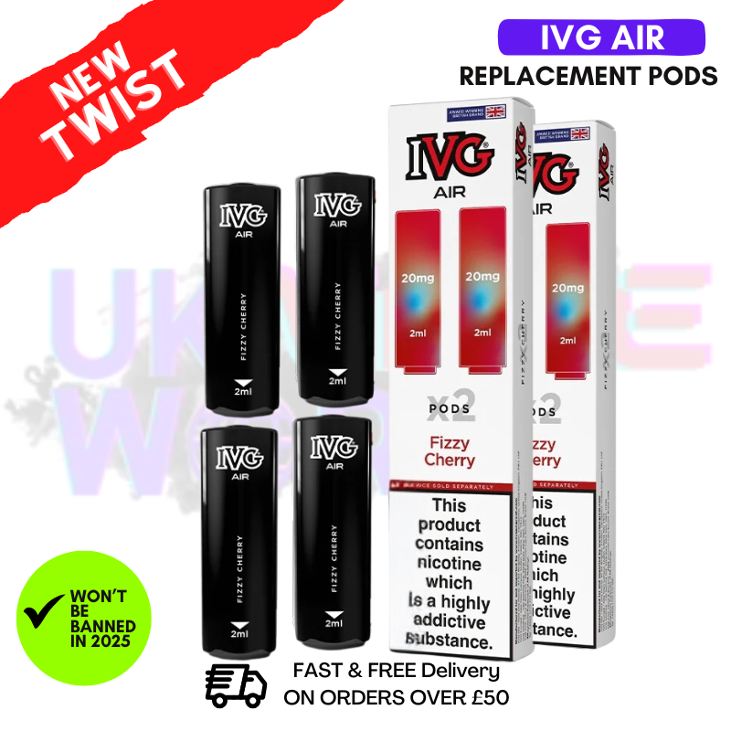 ivg air pods fizzy cherry IVG AIR Pods Fizzy Cherry Prefilled