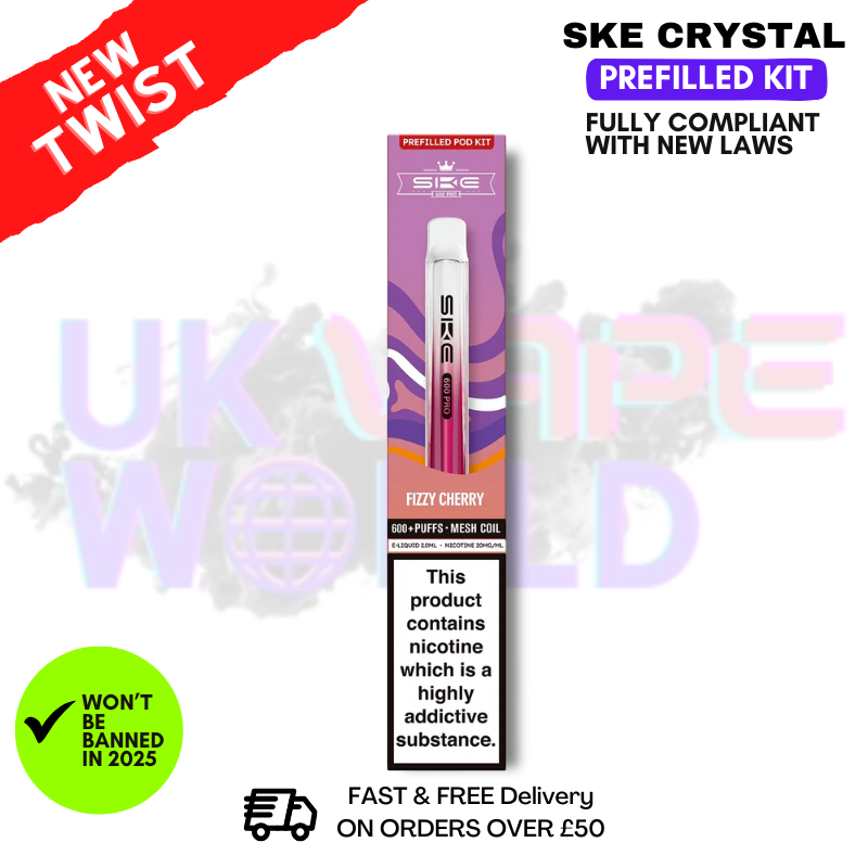 ske crystal bar 600 pro prefilled pod vape kit SKE 600 Pro Prefilled Pod Kit main image 0