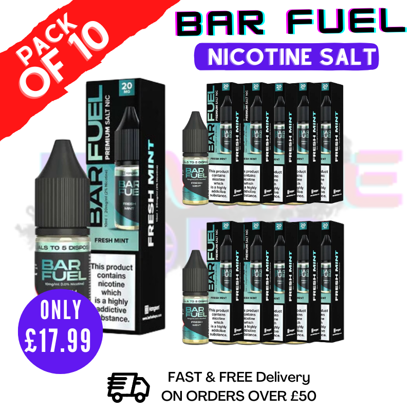 Shop Fresh Mint Bar Fuel Nic Salt BOX OF 10 - UK Vape World