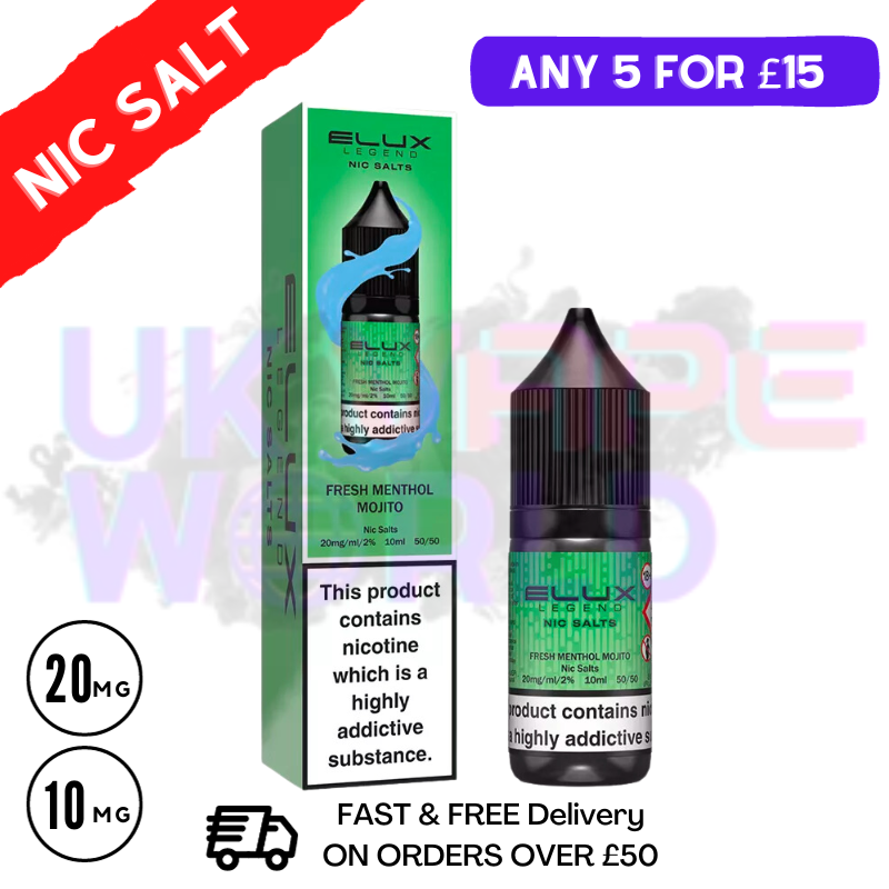 Fresh Menthol Mojito Elux Legend Nic Salt 10ML eLiquid