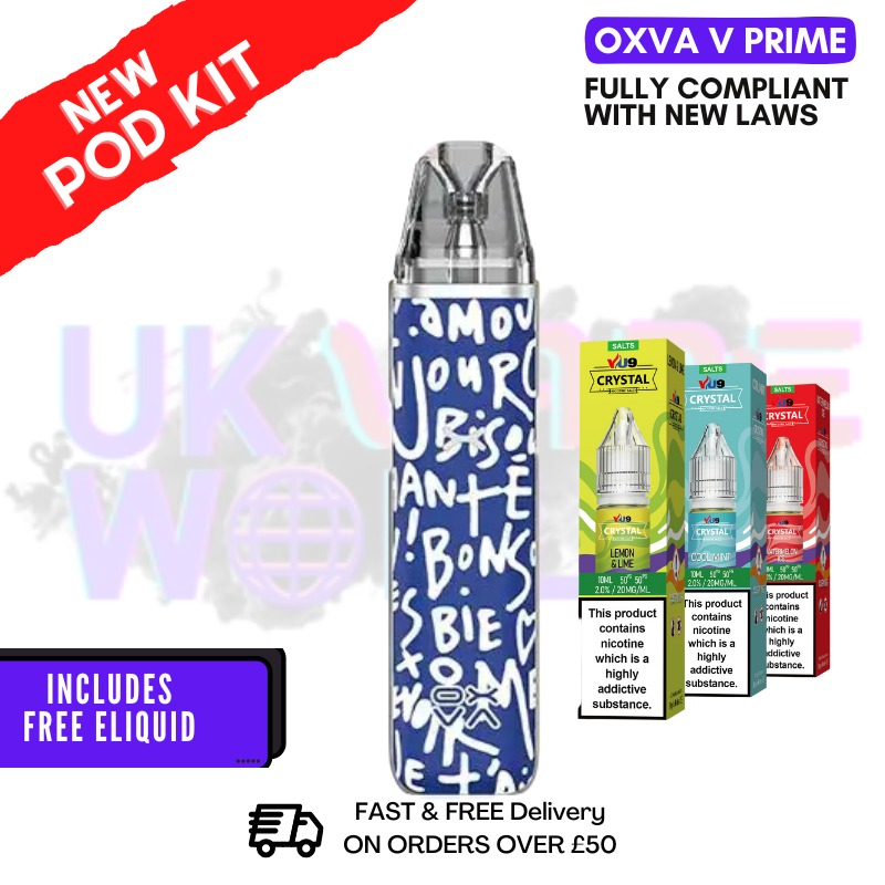 Oxva Xlim GO Pod Vape Kit GRAFFITI BLUE | 9.99 + FREE LIQ Oxva Xlim GO Pod Vape Kit GRAFFITI BLUE | 9.99 + FREE LIQ