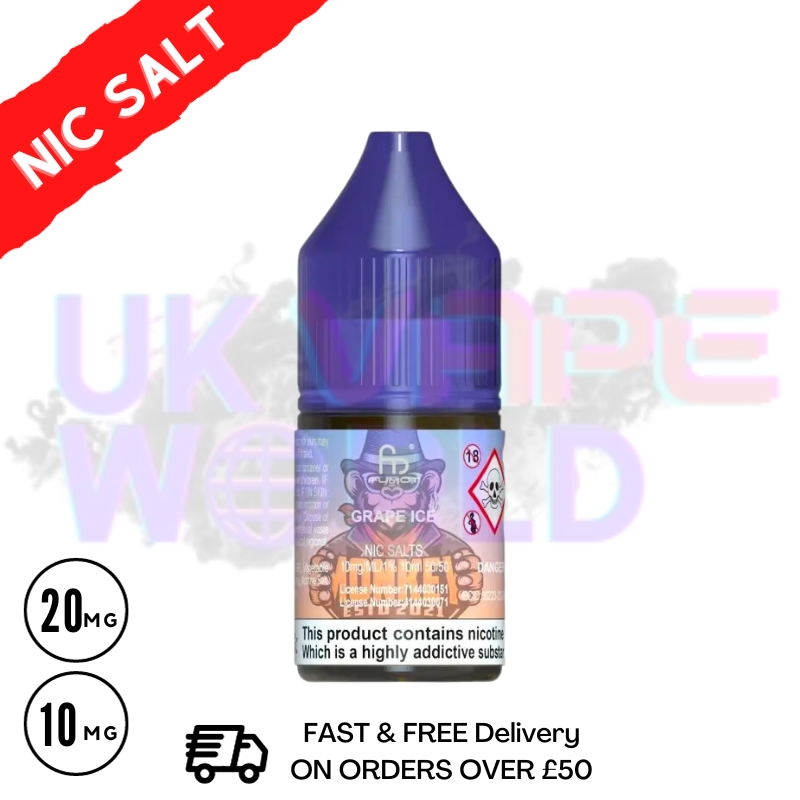 ivg pro refillable Grape ICE RandM Tornado Nic Salt 10ML eLiquid