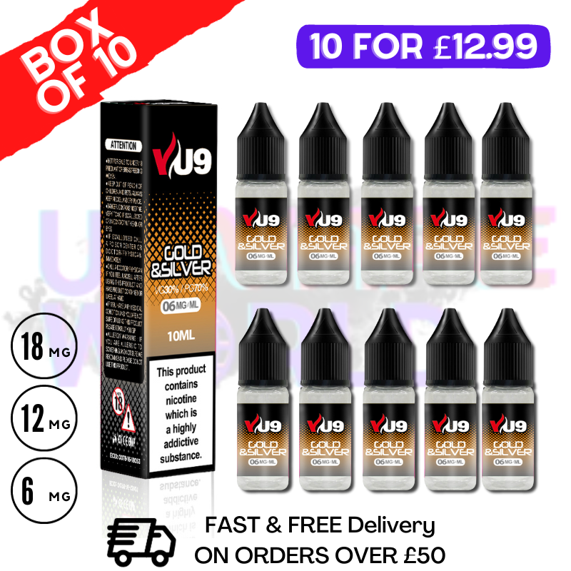 GnS VU9 E-Liquid Juice 10ml Nic Eliquid - 10 x 10ML BUNDLE GnS VU9 E-Liquid Juice 10ml Nic Eliquid - 10 x 10ML BUNDLE