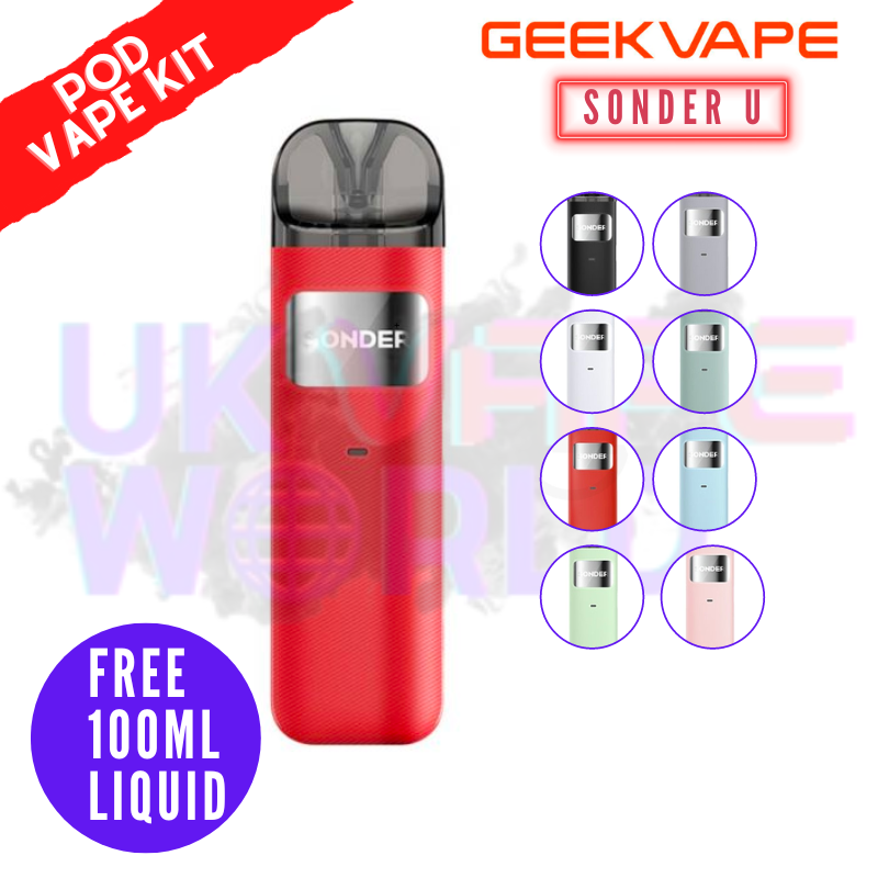 Geek Vape Sonder U Kit + Free 100ML Liquid Geek Vape Sonder U Kit + Free 100ML Liquid