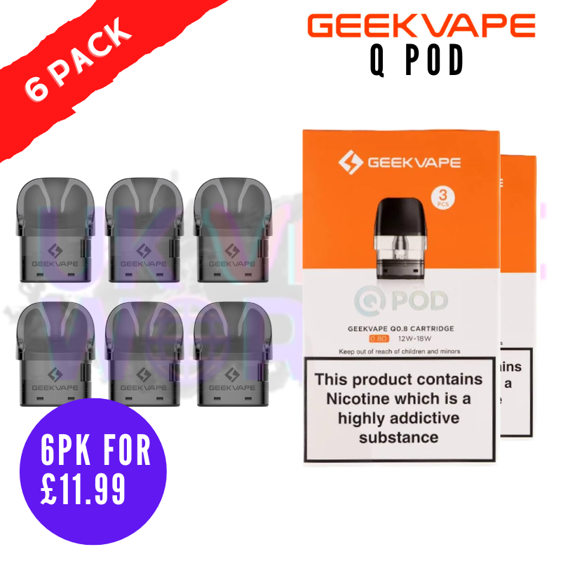 Geekvape Q Replacement Pod ( 2 X PACK OF 3 ) Geekvape Q Replacement Pod ( 2 X PACK OF 3 )