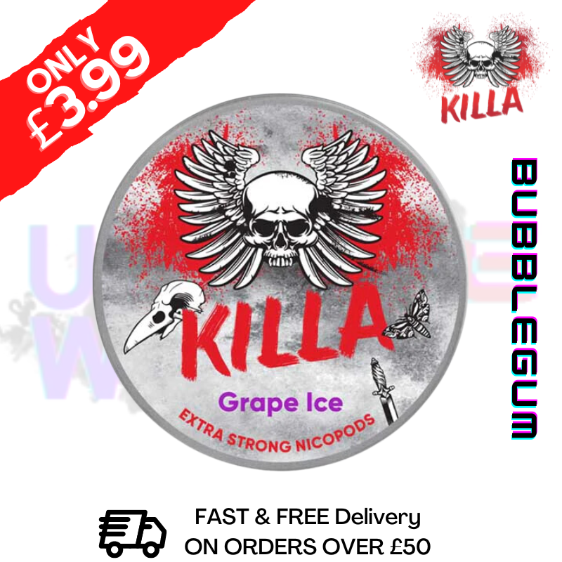 Shop Grape ICE Killa Nicotine Pouches NicoPod Nic Pouch (16.5mg) - UK Vape World
