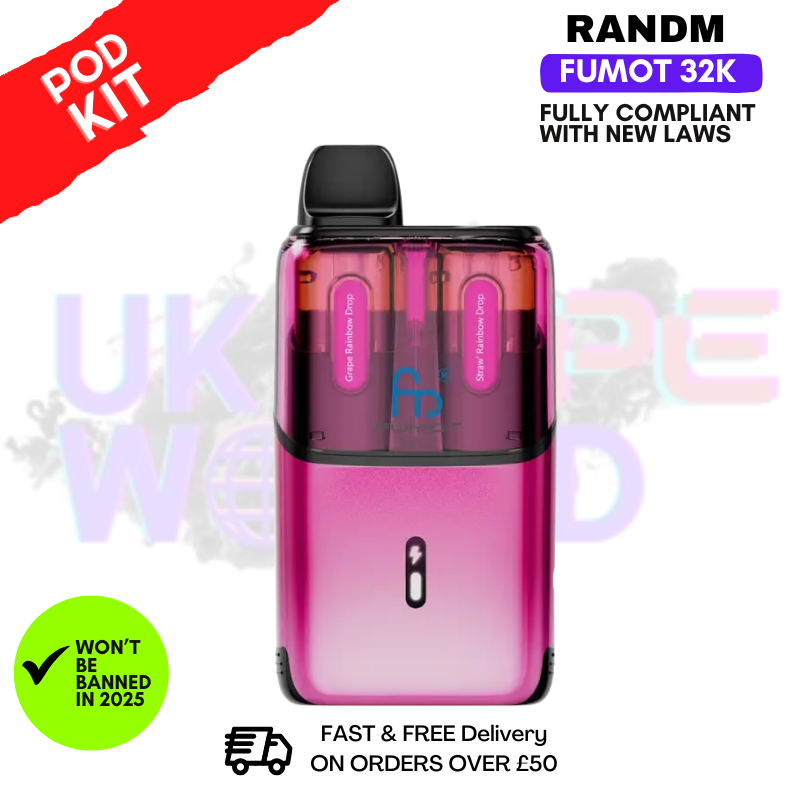 Shop Grape Rainbow Drops  RandM Fumot Ultra 32K T32000 Pod Kit - Ukvapeworld