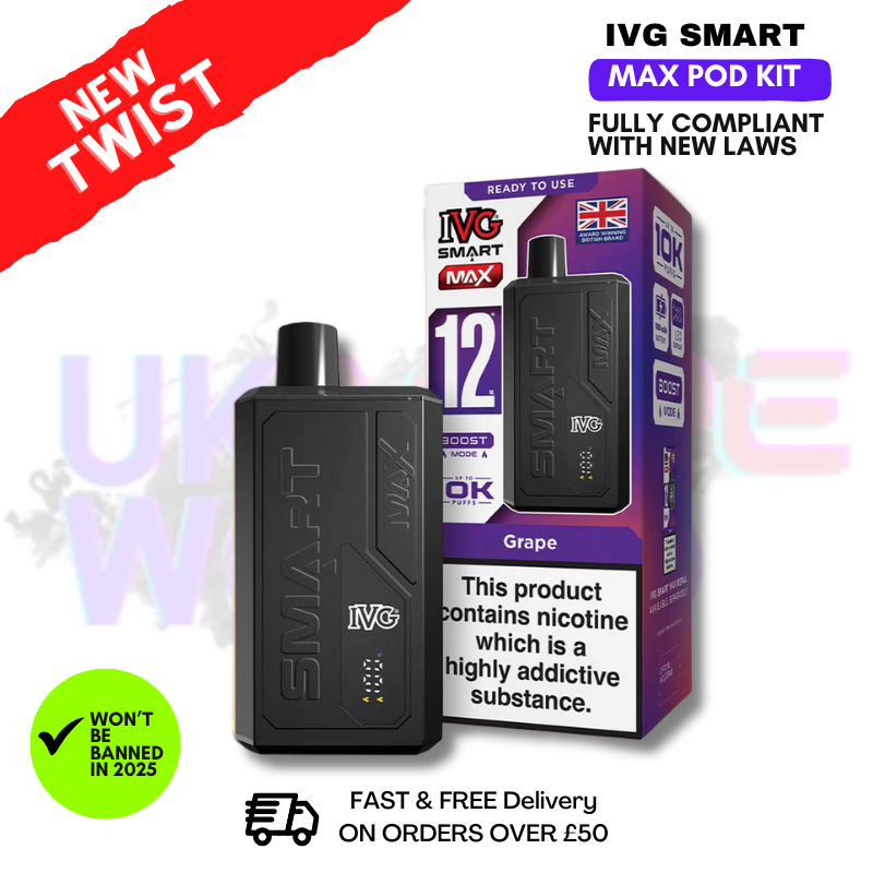 Grape IVG Smart Max 10K Puff Prefilled Pod Kit Grape IVG Smart Max 10K Puff Prefilled Pod Kit