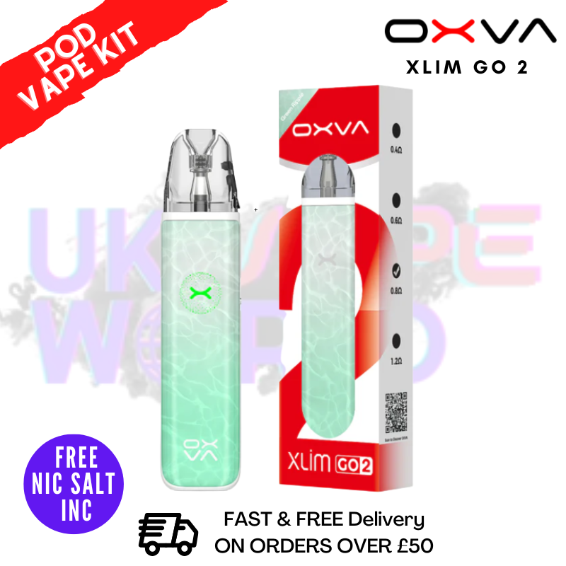 Oxva Xlim GO 2 Green Ripple Pod Vape Kit - Only 10.99 Oxva Xlim GO 2 Green Ripple Pod Vape Kit - Only 10.99