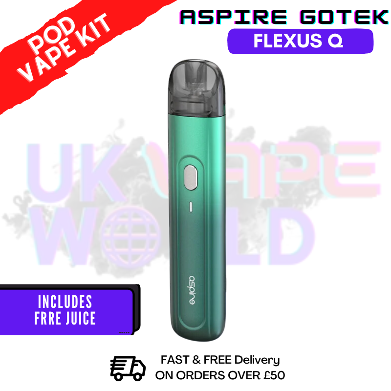 Aspire Q Pod Aspire Flexus Q Pod System Kit 700mAh Vape Station Green Fade Aspire Flexus Q Pod Kit - 16.99 Aspire Q Pod Aspire Flexus Q Pod System Kit 700mAh Vape Station Green Fade Aspire Flexus Q Pod Kit - 16.99