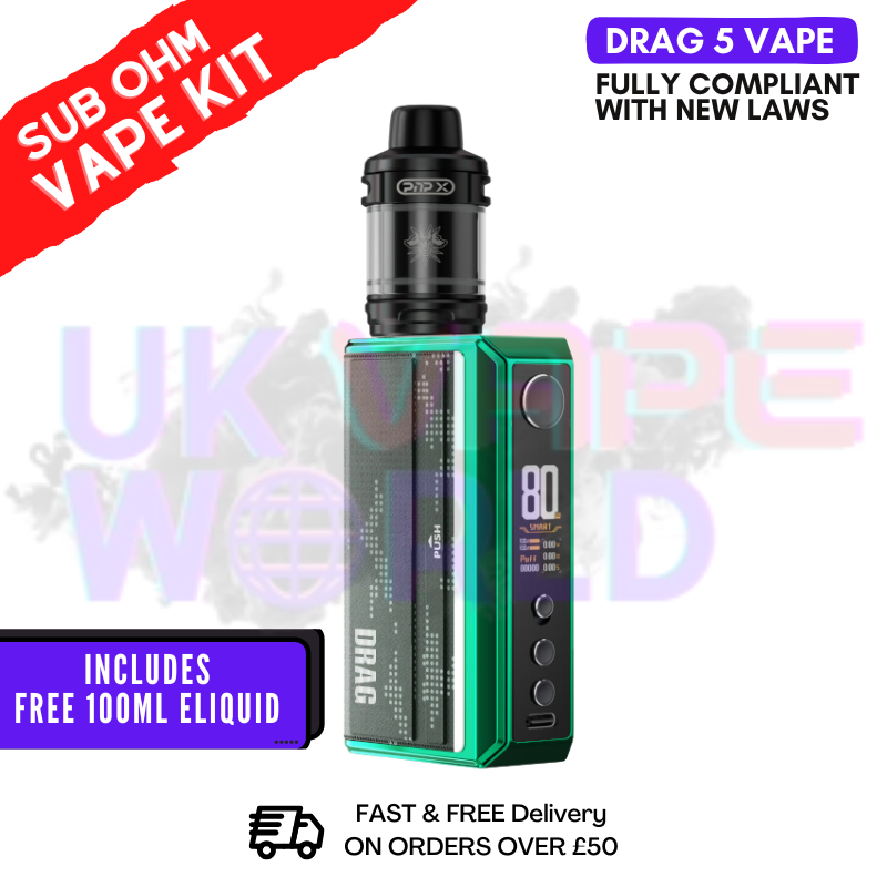 how much is elf bar vape VooPoo DRAG 5 Box Mod Kit $54.98