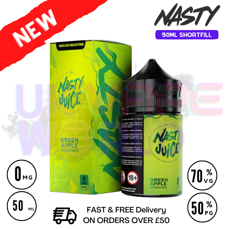 Shop Nasty Juice Asap Green Apple Green APE 50ml Shortfill - UK Vape World