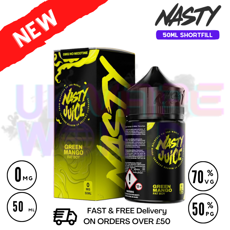 Shop Nasty Juice Asap Green Mango Fat Boy 50ml Shortfill | Best Price - UK Vape World