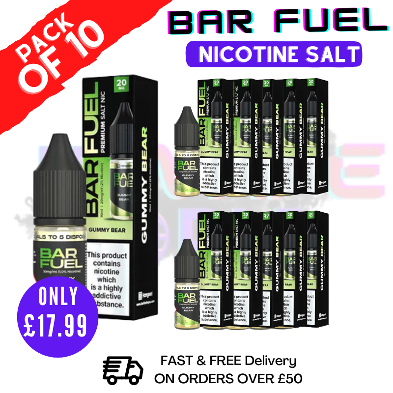 Shop Gummy Bear Bar Fuel Nic Salt BOX OF 10 - UK Vape World