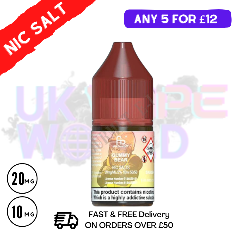 Gummy Bear - RandM Tornado 7000 Nic Salt 10ML eLiquid - UK Vape World