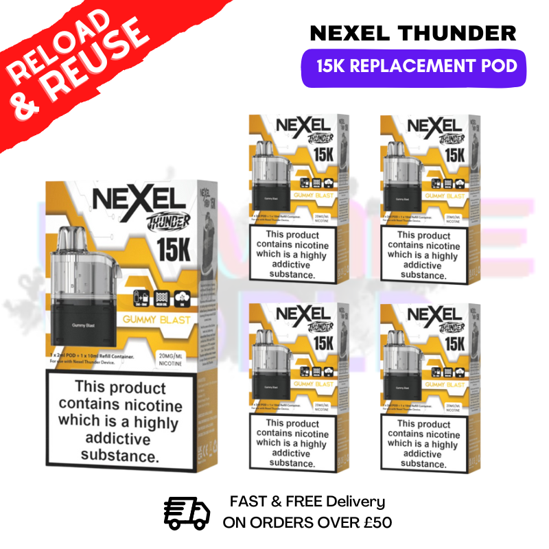 Gummy Blast Nexel 15K REPLACEMENT PODS BOX OF 5 - UKVAPEWORLD