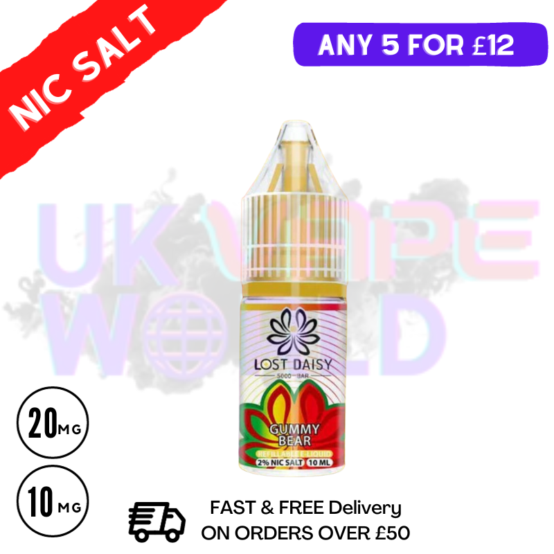 elfbar nachfüll pod läuft aus Gummy Bear LOST Daisy Nic Salt 10ML eLiquid