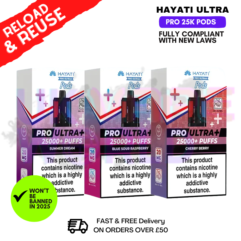 Hayati 25K Replacement Pods Pro Ultra Plus - 2 For 12 Hayati 25K Replacement Pods Pro Ultra Plus - 2 For 12