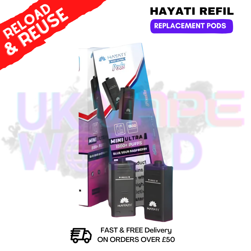 Hayati Mini 1500+ Puff REPLACEMENT PODS 2PACK - 2.89 Hayati Mini 1500+ Puff REPLACEMENT PODS 2PACK - 2.89