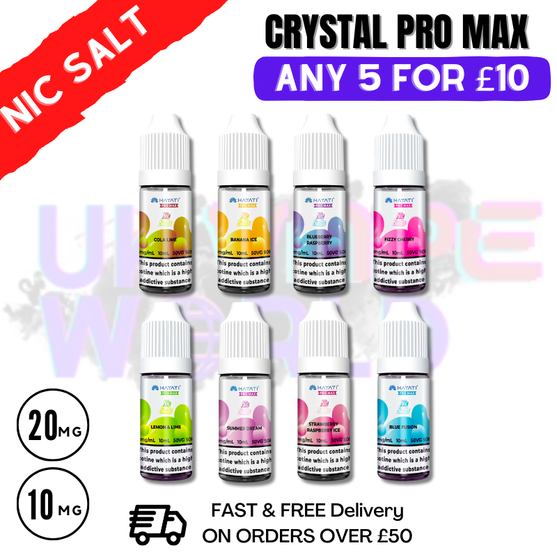 Crystal Hayati Pro Max Nic Salt 10ML eLiquid - 1.99 Each Crystal Hayati Pro Max Nic Salt 10ML eLiquid - 1.99 Each