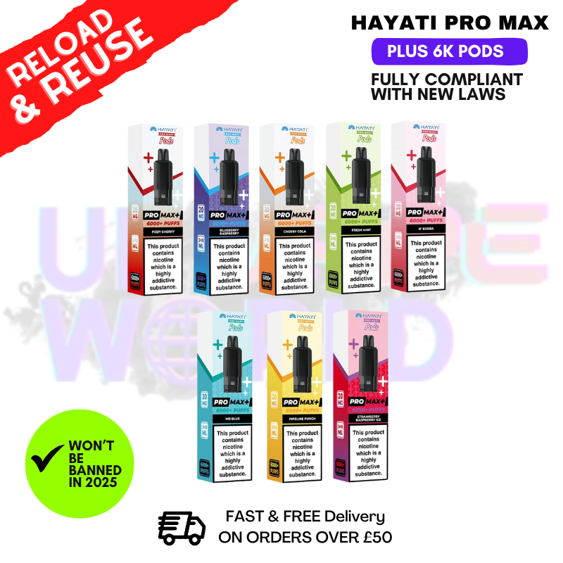 Hayati 6K Pro Max+ Replacement Pods - 2 For 10 Hayati 6K Pro Max+ Replacement Pods - 2 For 10