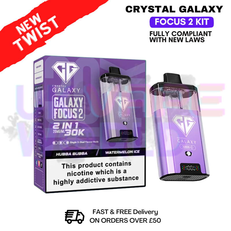Hubba Bubba Crystal Galaxy 30K Focus 2 Puff Kit Hubba Bubba Crystal Galaxy 30K Focus 2 Puff Kit