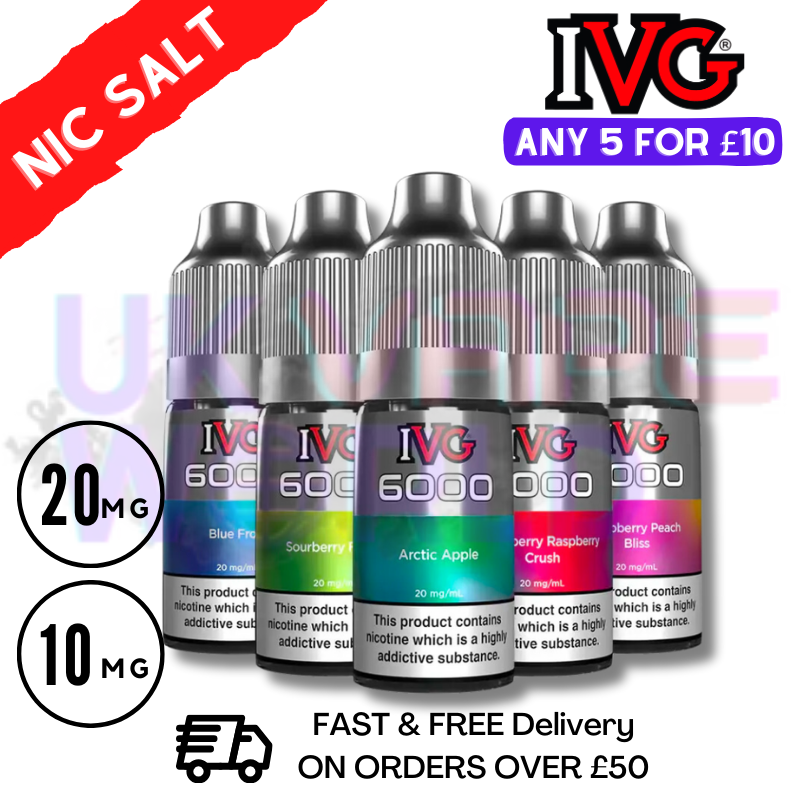 Bubblegum Berry Wave IVG 6000 Nic Salt E-Liquid