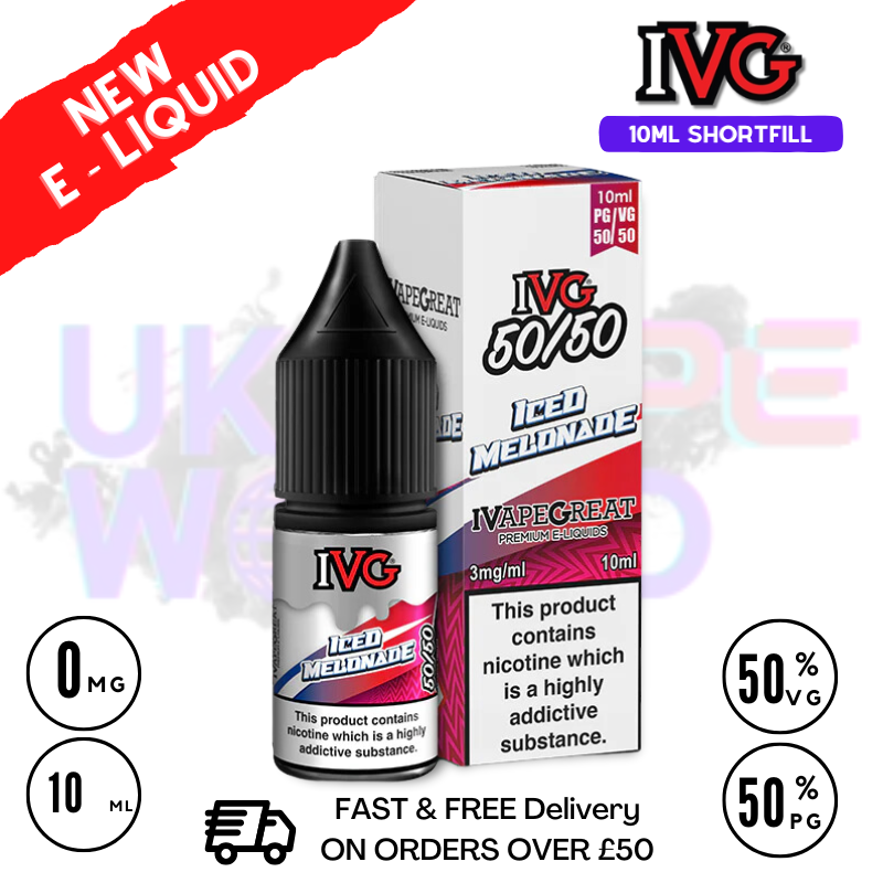 Shop IVG 50/50 Iced Melonade 10ml E Liquid - ONLY £1.99 - UK Vape World