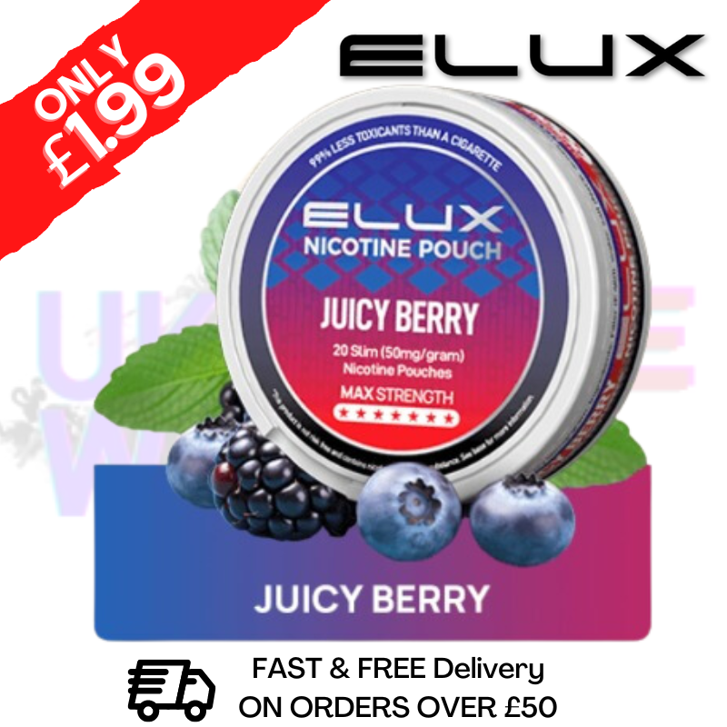 Juicy Berry Elux Legend Nicotine Pouches - ONLY 3.99
