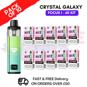 Juicy Peach Crystal Galaxy Focus 6K Kits Box Of 10 - ukvapeworld