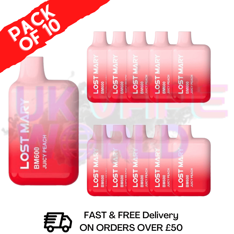 JUICY PEACH Lost Mary BM600 Pack Of 10 Bar | Only 34.99 | JUICY PEACH Lost Mary BM600 Pack Of 10 Bar | Only 34.99 |