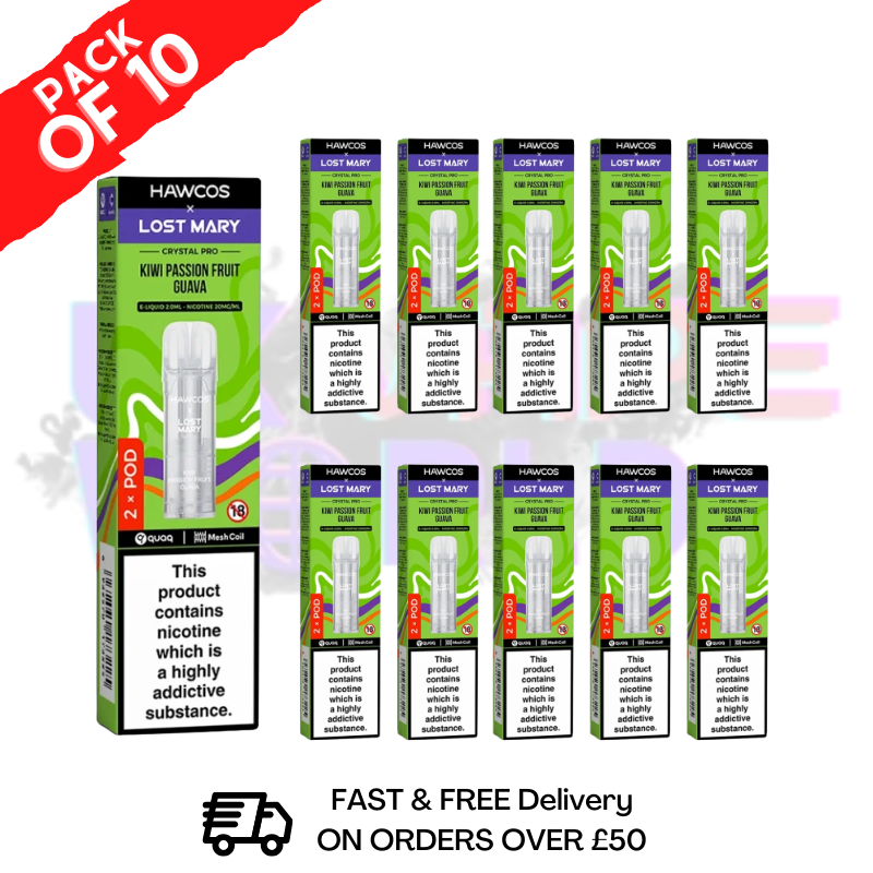 shop Kiwi Passion Fruit Guava Lost Mary Crystal Replacement Pods Box of 10 - ukvapeworld