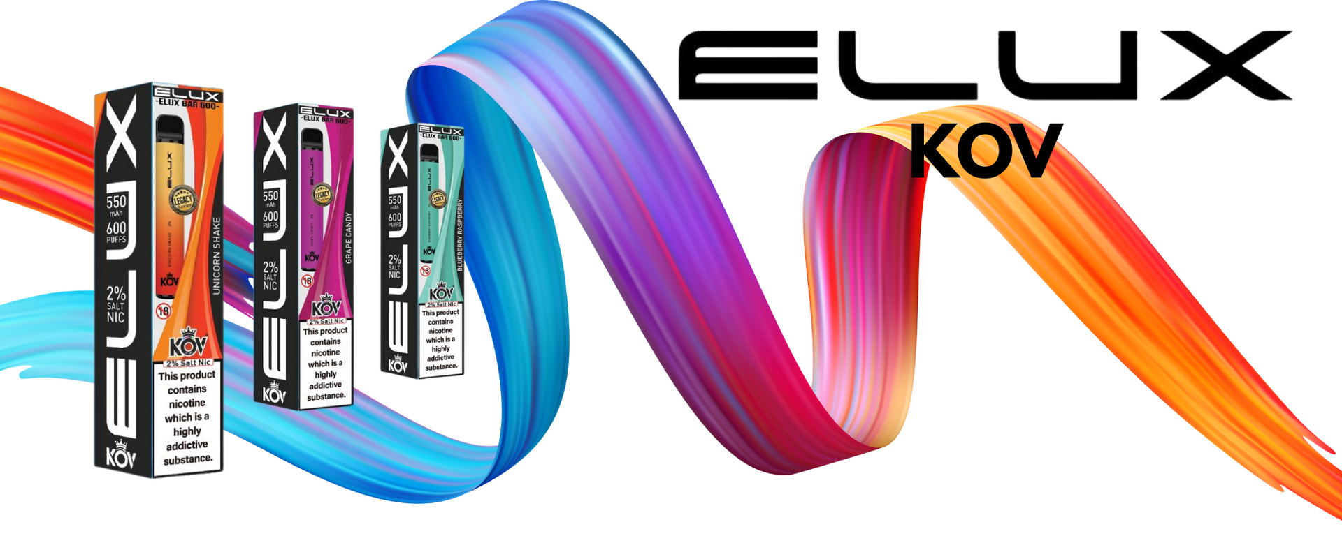 Elux Kov Disposable Vape 600 Puff Banner- UK Vape World
