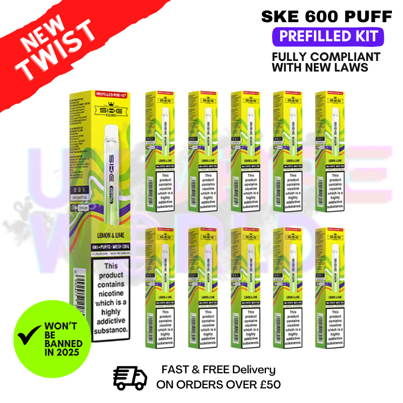 Lemon Lime Crystal Bar Puffs 600 SKE Box Of 10 Lemon Lime Crystal Bar Puffs 600 SKE Box Of 10