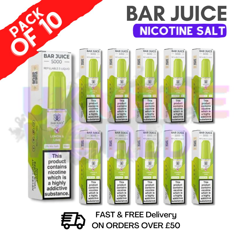 Lemon Lime Bar Juice 5000 Nic Salt | Box of 10 | ONLY 13.99 Lemon Lime Bar Juice 5000 Nic Salt | Box of 10 | ONLY 13.99