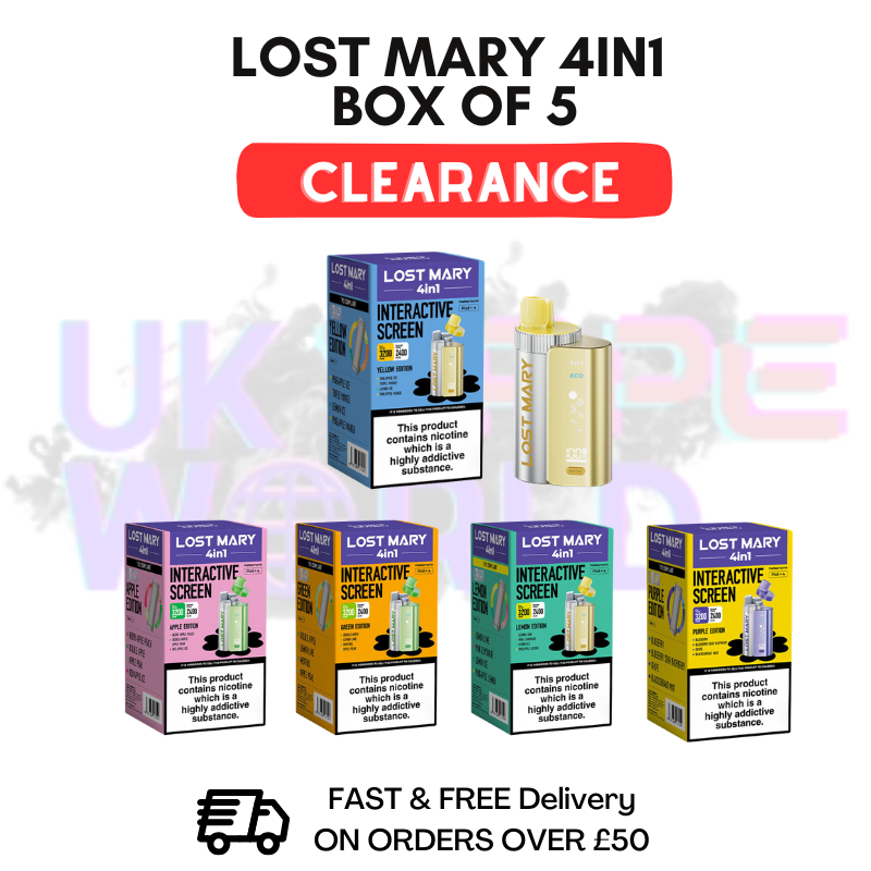 Lost Mary 4IN1 Kit (CLEARANCE) BOX OF 5 - ONLY 19.99 Lost Mary 4IN1 Kit (CLEARANCE) BOX OF 5 - ONLY 19.99