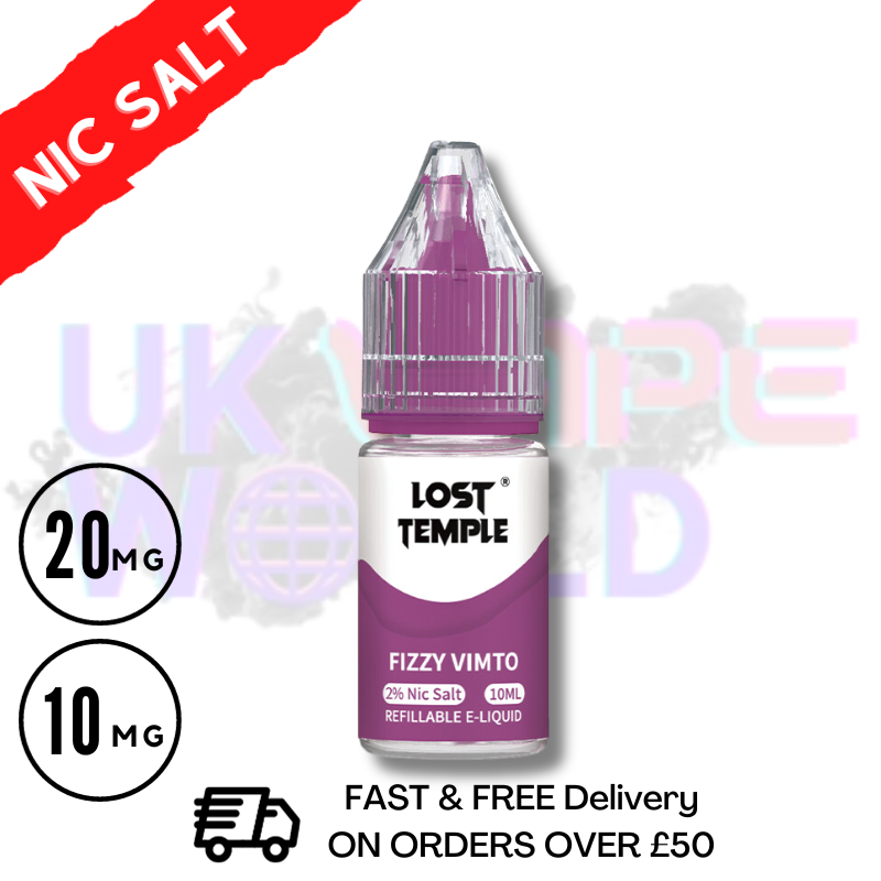 LOST TEMPLE 'Fizzy Vimto' 10ML Nic Salt Eliquid - 1 EACH